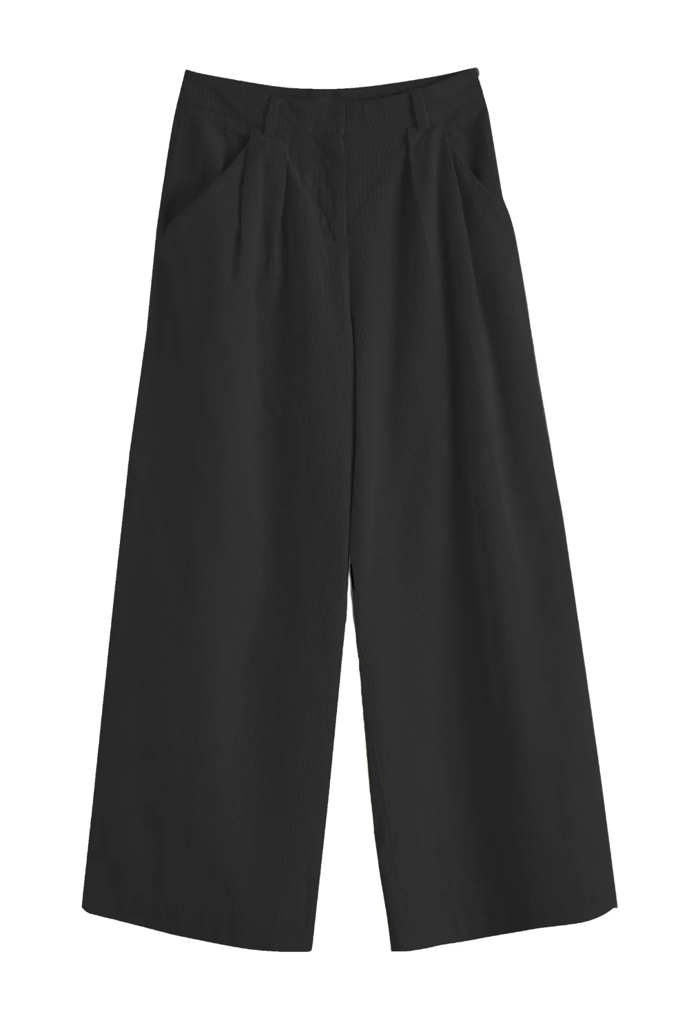 Black Cotton Corduroy Isabella Trousers