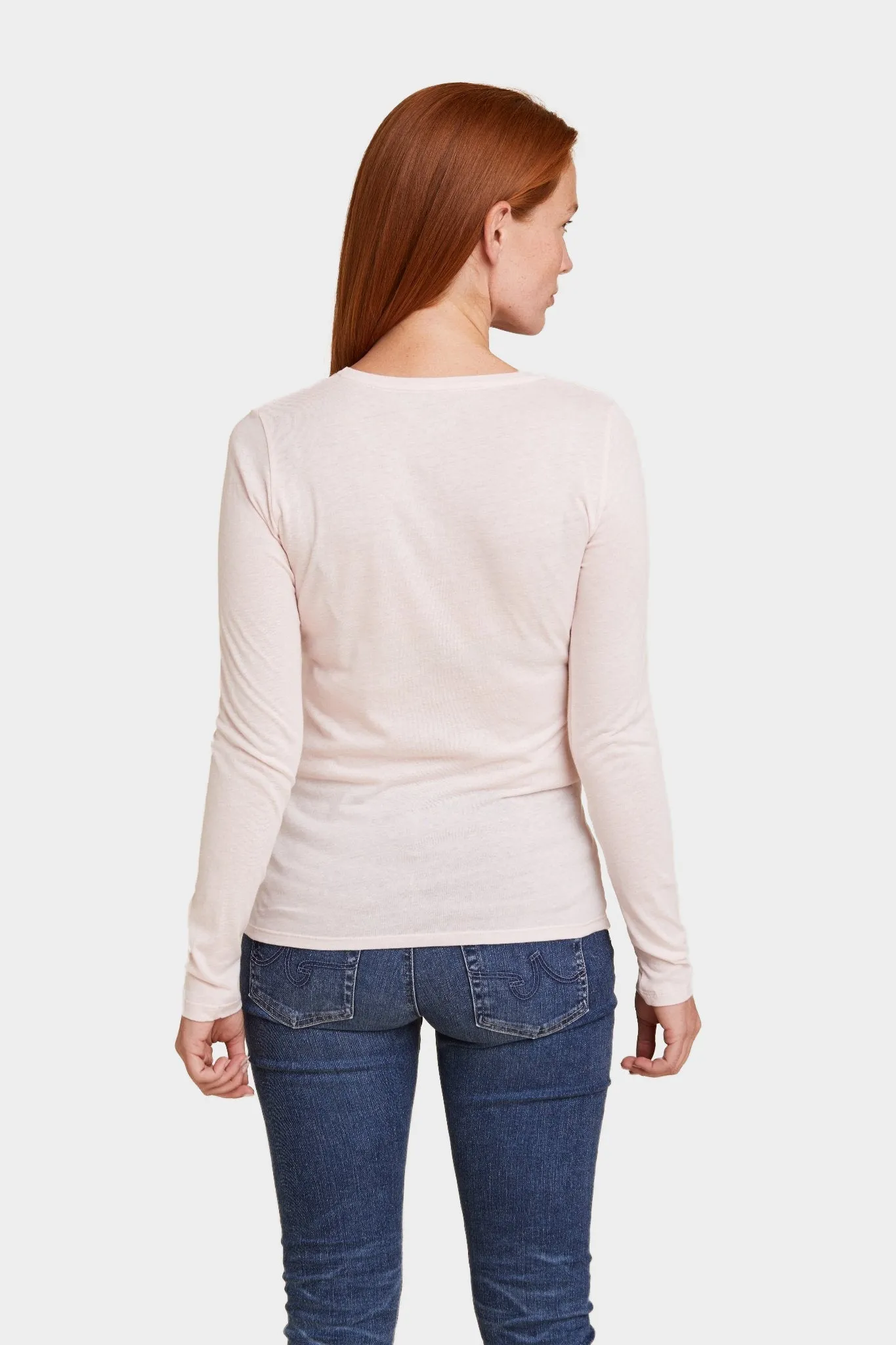 Cotton Cashmere Long Sleeve Crewneck T-Shirt