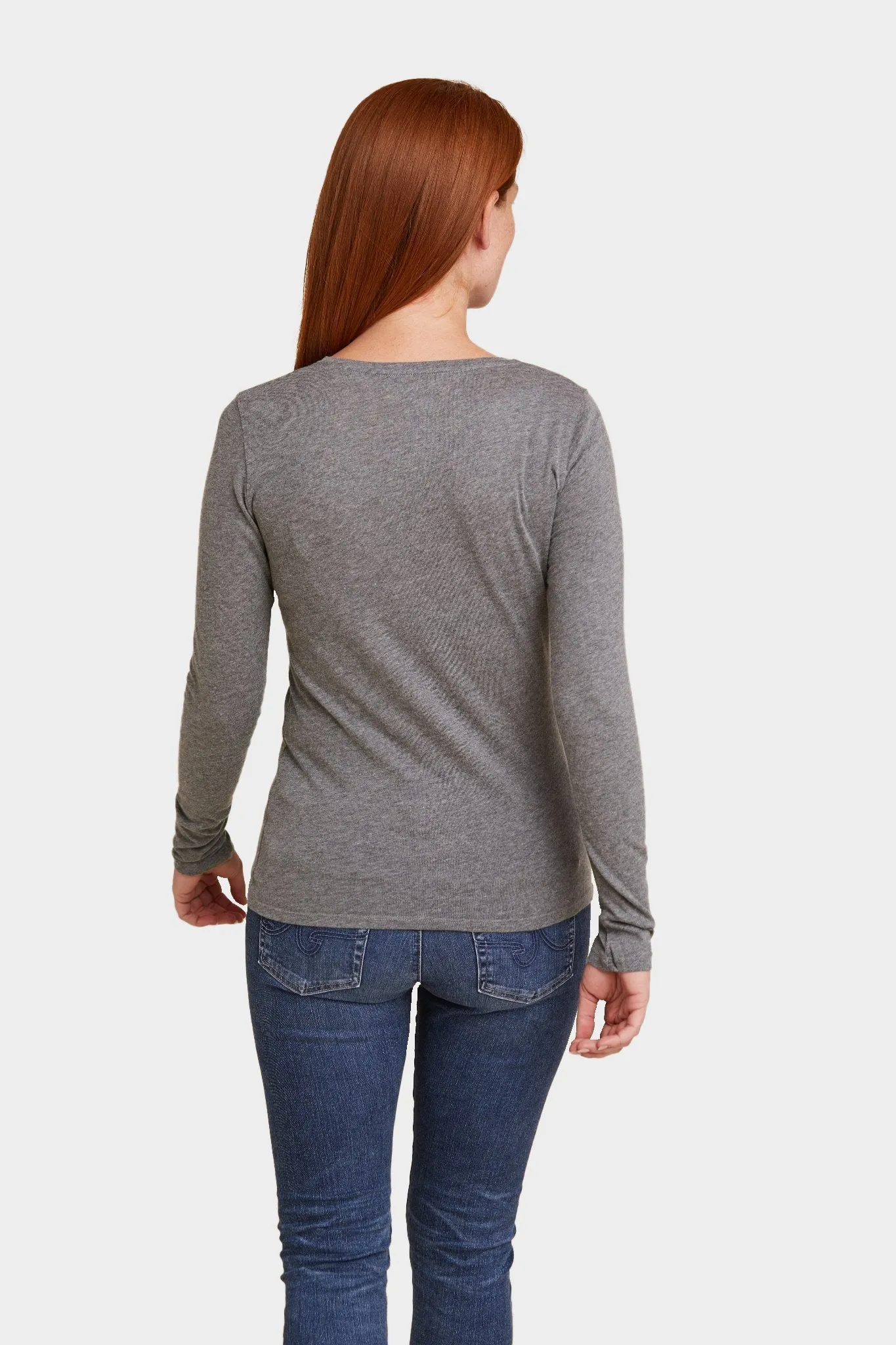 Cotton Cashmere Long Sleeve Crewneck T-Shirt