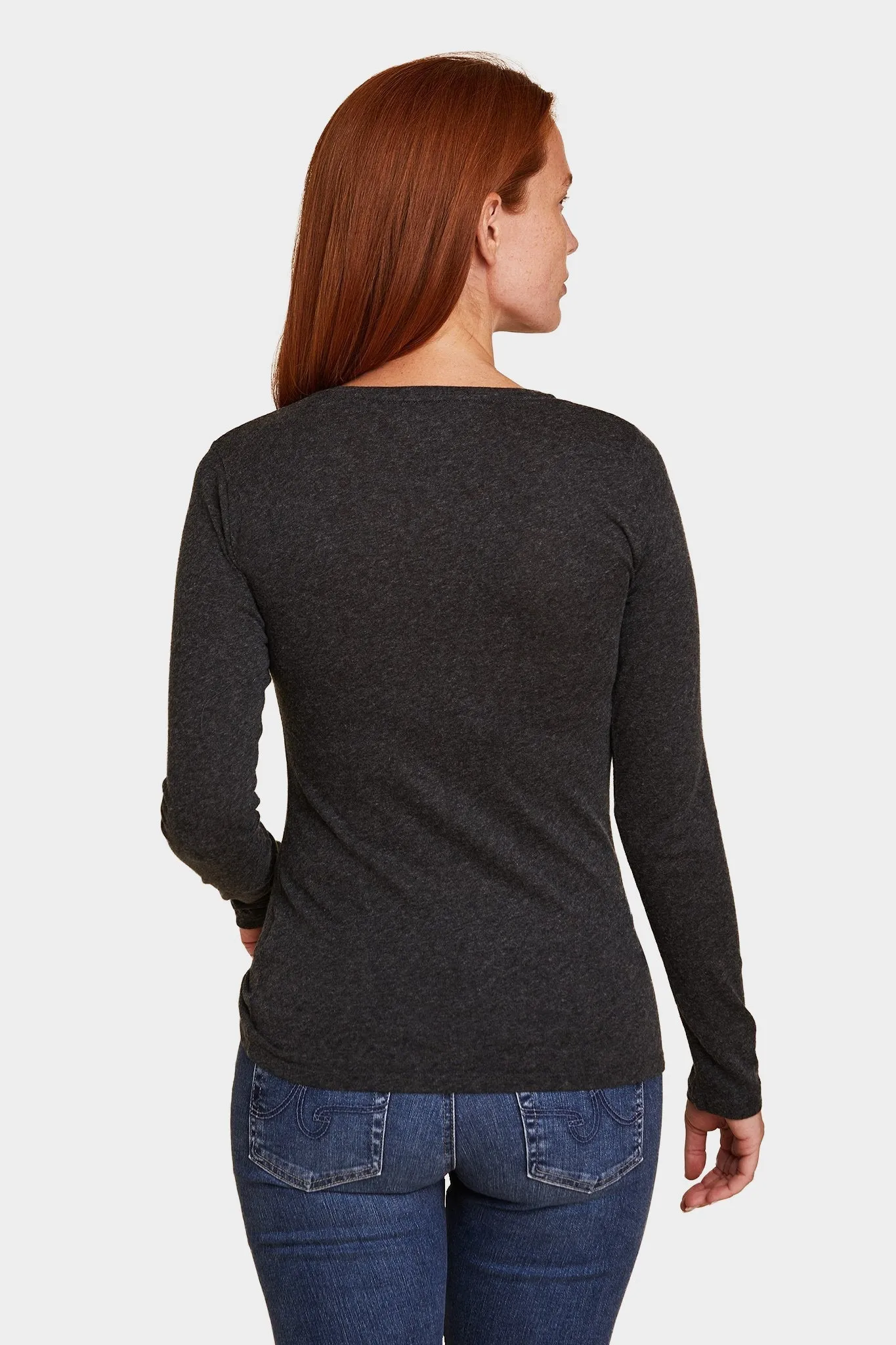Cotton Cashmere Long Sleeve Crewneck T-Shirt