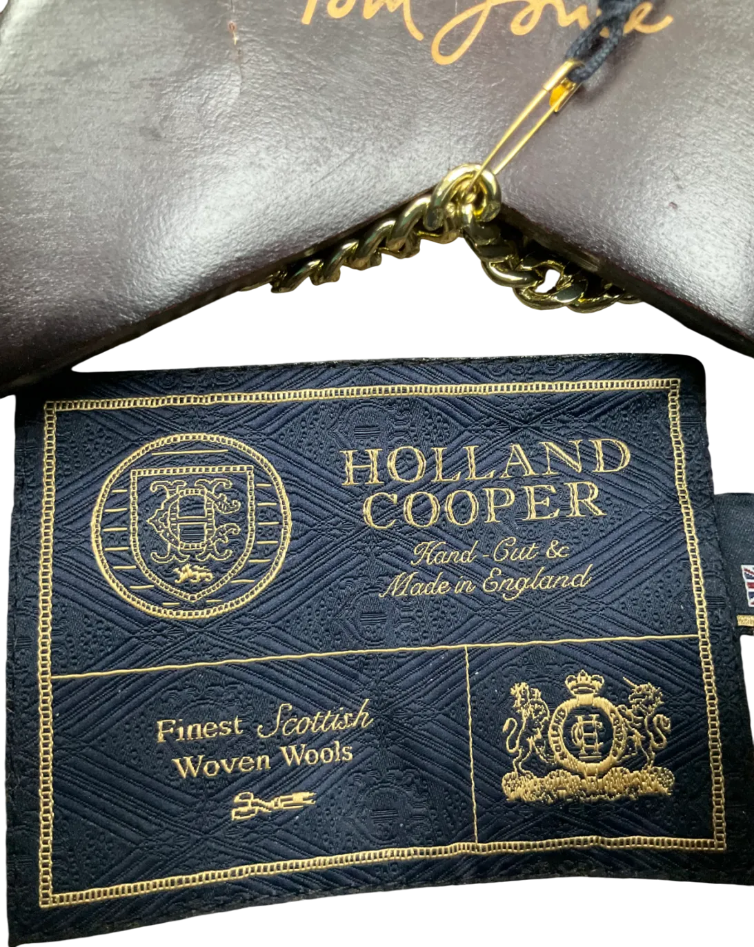 Holland Cooper Brown Double Breasted  Herringbone Blazer UK 8