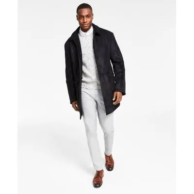 Lauren Ralph Lauren Men's Lefferts Faux-Shearling Overcoat Coat 46R Black