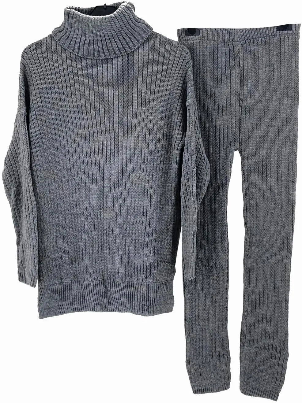 lounge wear for women 2 piece set Turtleneck co ord knitted sweatsuit set cowl neck jumper GalModa