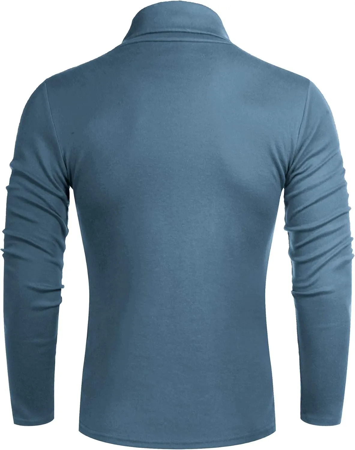 Poriff Men's Casual Slim Fit Basic Tops Knitted Lightweight Turtleneck Pullover Sweater