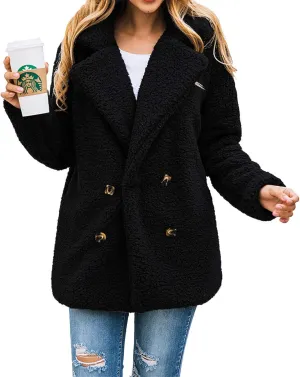 PRETTYGARDEN Women's Fashion Winter Coat Sherpa Fleece Faux Fur Shearling Oversized Trendy Jackets Warm Outerwear