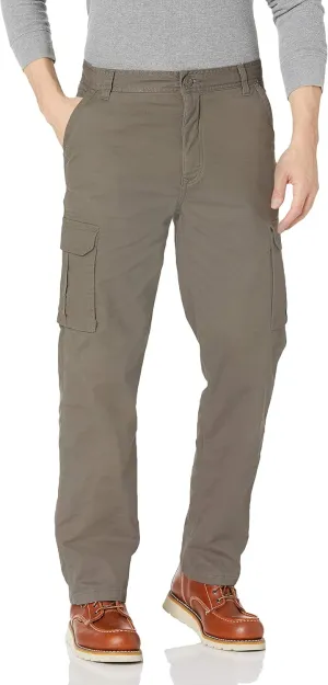 Smith's Workwear Men's Fleece Lined Cargo Canvas Pant