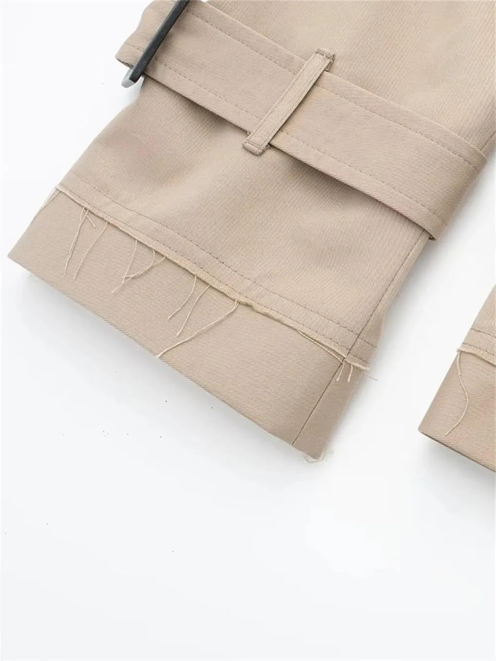 Women's Collar Short With Belt Trench Coat Solid Color Casual Loose Short Trench Coat