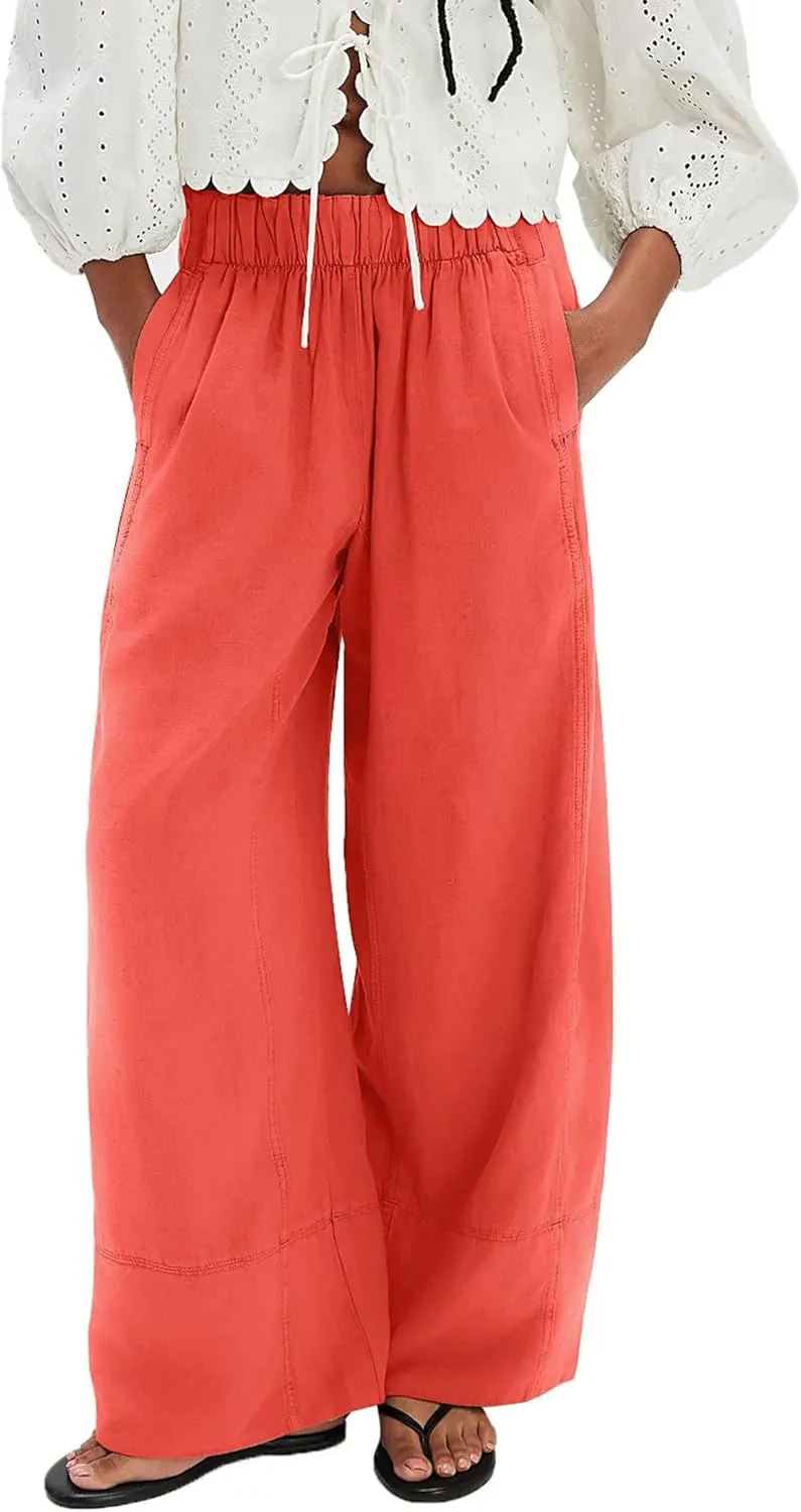 Womens Hudson Canyon Pants Side Striped Sweatpants Drawstring Waist High Rise Pant Trousers with Pockets