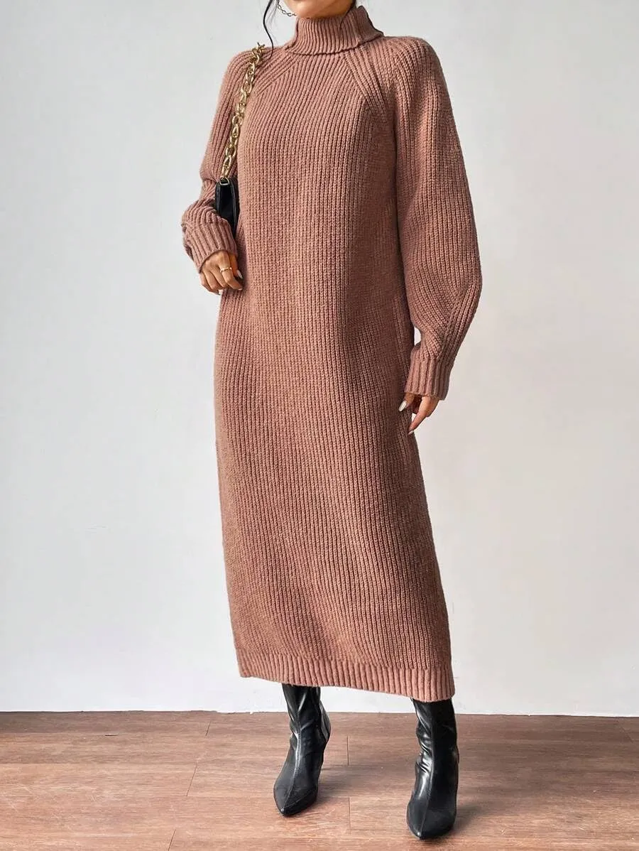 Women's Winter Sweater Dress Oversized Long Sleeve Knit Loose Pullover Maxi Bell