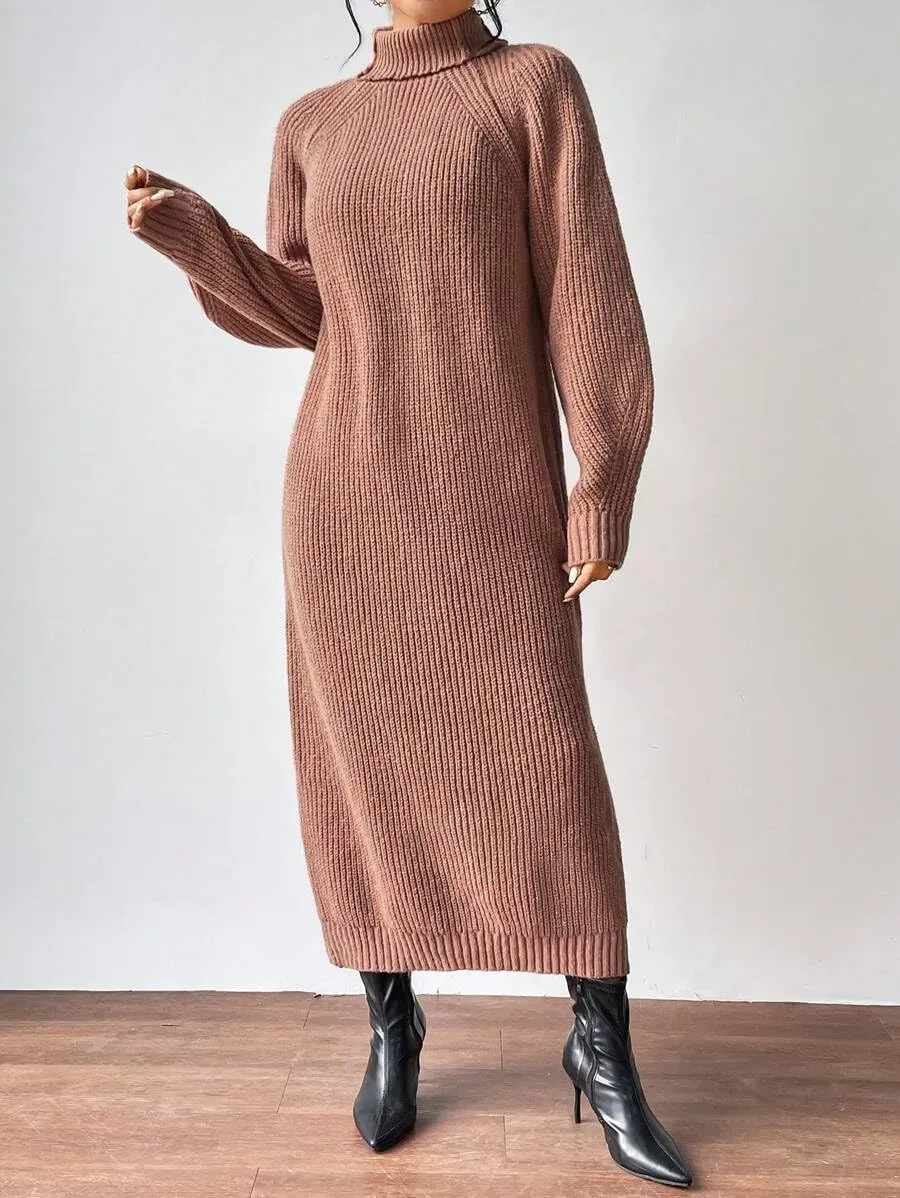 Women's Winter Sweater Dress Oversized Long Sleeve Knit Loose Pullover Maxi Bell