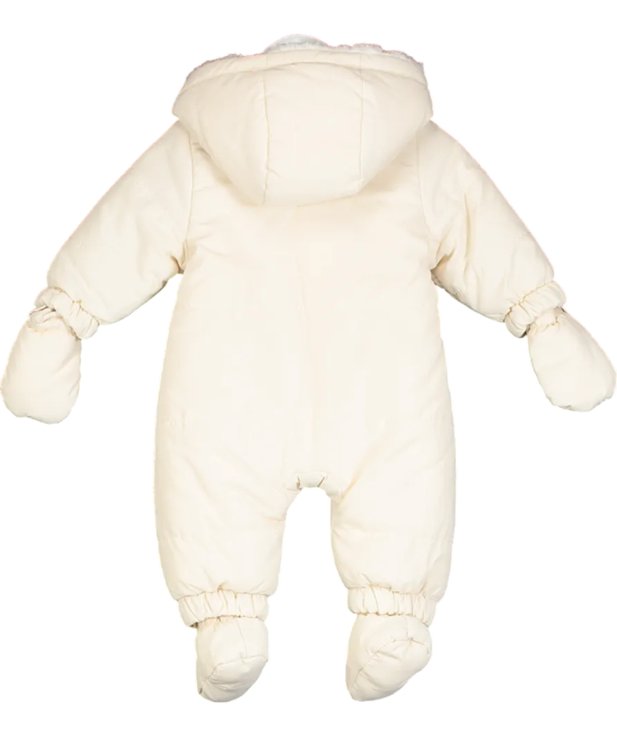 ZARA Cream Fleece Lined Snowsuit 0-3 Months